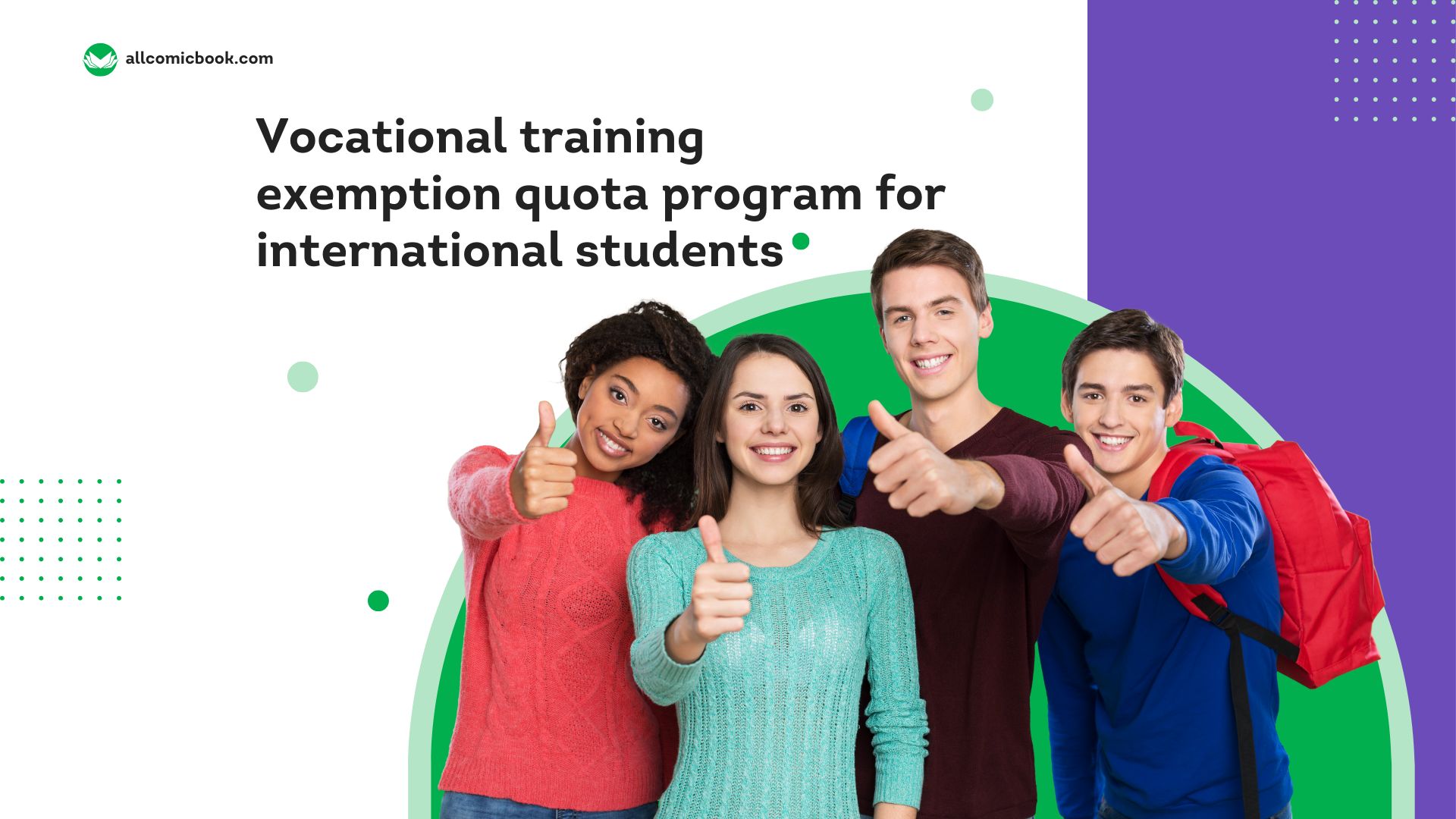 Vocational training exemption quota program for international students